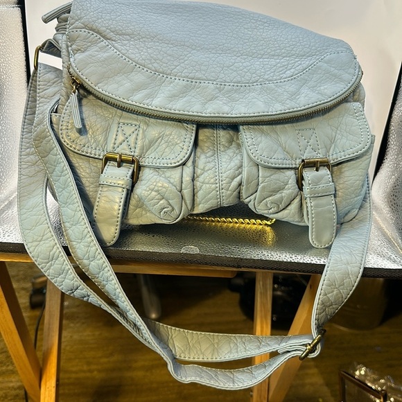 AMPERE creations. Soft vegan leather handbag. New with tags a beautiful blue​ - Picture 1 of 8
